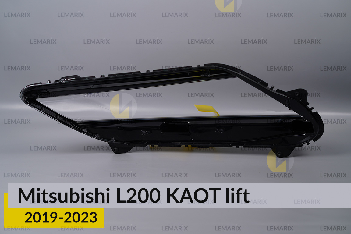 Скло фари Mitsubishi L200 KAOT (2019-2023) рест ліве