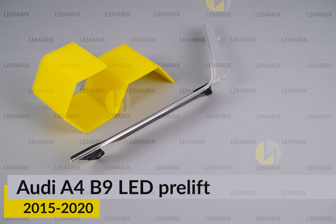 Хромована декоративна маска бокова Audi A4 B9 LED (2015-2020) дорест ліва