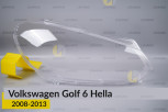 Скло фари VW Volkswagen Golf 6 Hella (2008-2013) праве