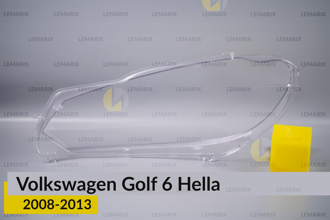 Скло фари VW Volkswagen Golf 6 Hella (2008-2013) праве