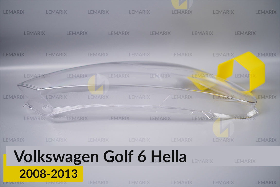 Скло фари VW Volkswagen Golf 6 Hella (2008-2013) праве