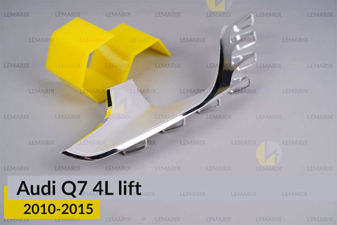 Хромована декоративна маска середня Audi Q7 4L (2010-2015) рест ліва