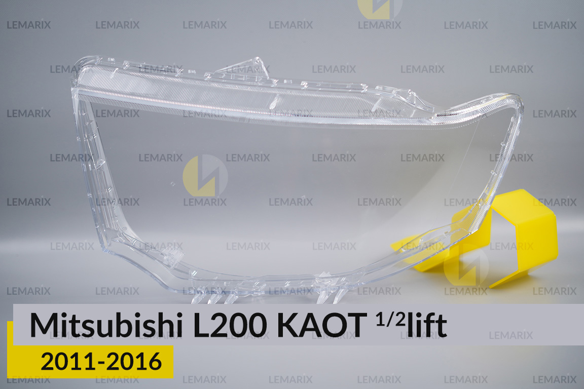 Скло фари Mitsubishi L200 KAOT (2011-2016) 1/2 рест ліве