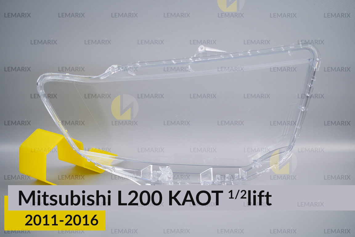 Скло фари Mitsubishi L200 KAOT (2011-2016) 1/2 рест ліве