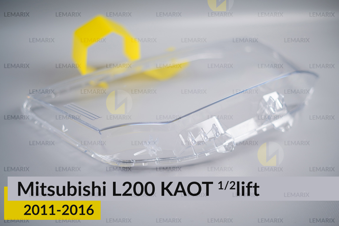 Скло фари Mitsubishi L200 KAOT (2011-2016) 1/2 рест ліве