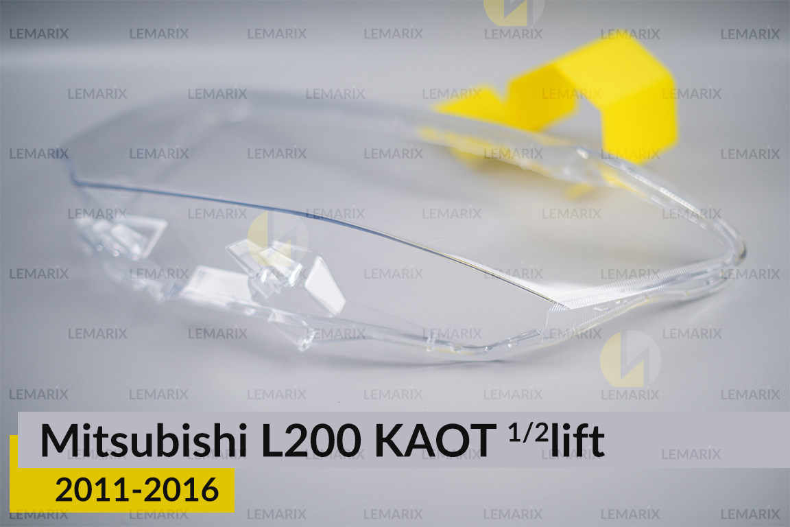 Скло фари Mitsubishi L200 KAOT (2011-2016) 1/2 рест ліве