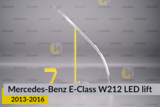Световод фары Mercedes-Benz E-Class W212 LED (2013-2016) рест малый внутренний правый