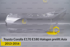 Стекло фары Toyota Corolla E170 E180 Halogen Asia (2013-2016) дорест левое