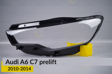 Скло фари Audi A6 C7 (2010-2014) дорест ліве