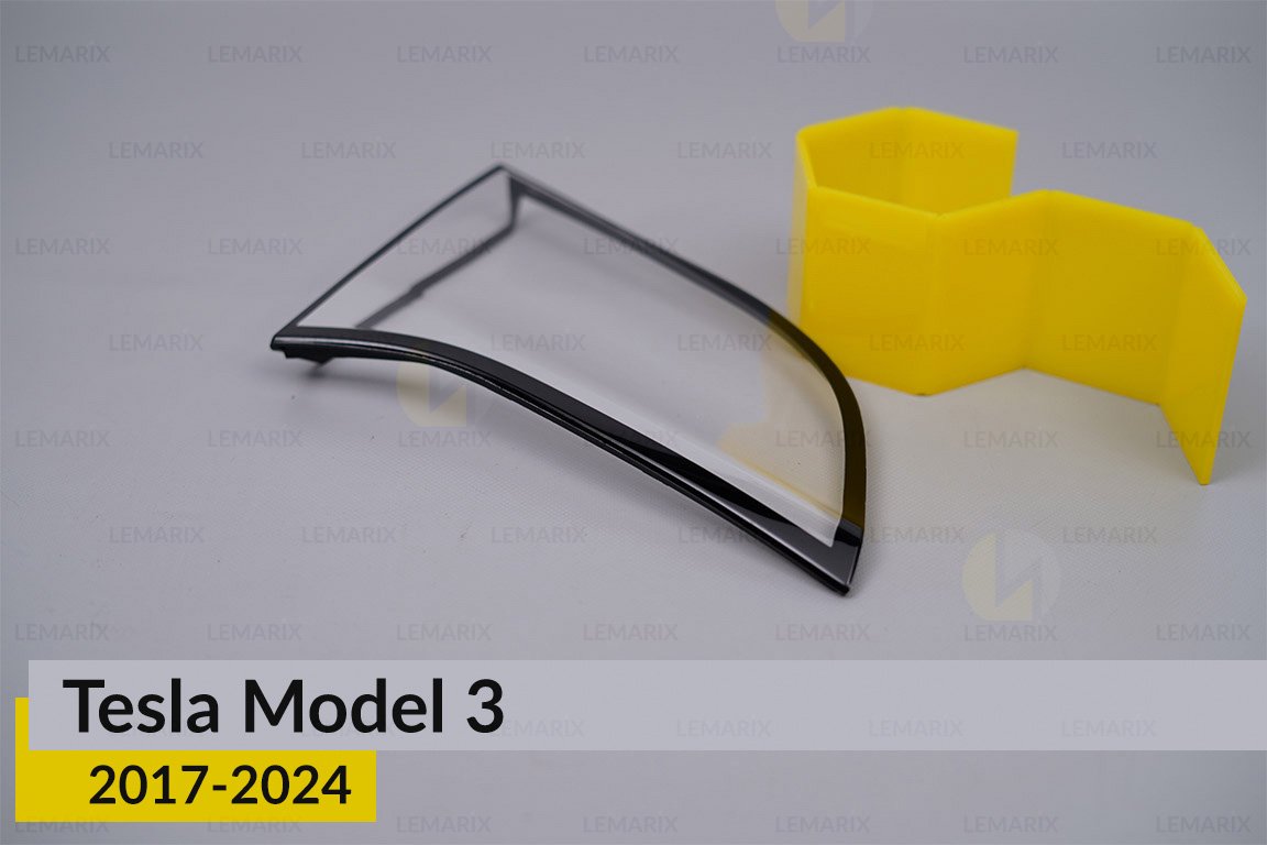 Скло заднього ліхтаря внутрішнє в кришці багажника Tesla Model 3 (2017-2024) ліве