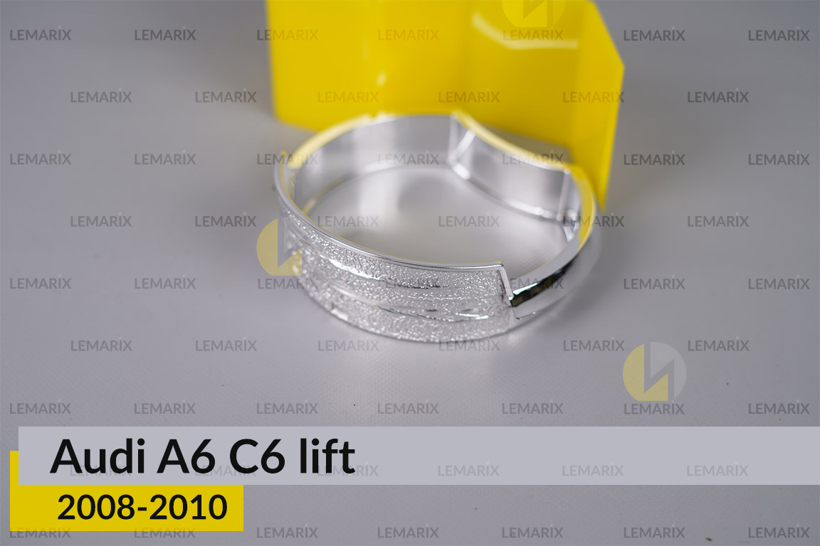 Хромована маска лінзи мала Audi A6 C6 (2008-2010) рест ліва