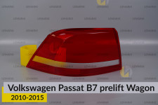 Стекло заднего фонаря внешнее в крыле VW Volkswagen Passat B7 Wagon (2010-2015) дорест левое