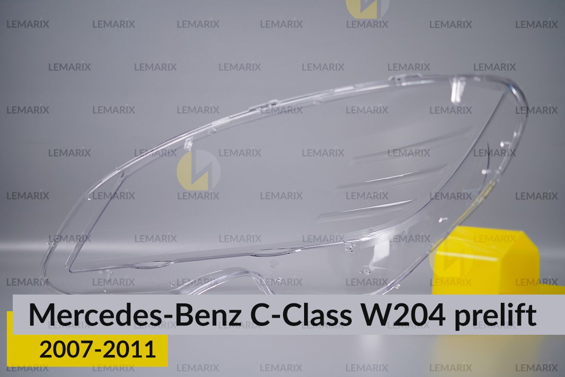 Скло фари Mercedes-Benz C-Class W204 (2007-2011) дорест праве
