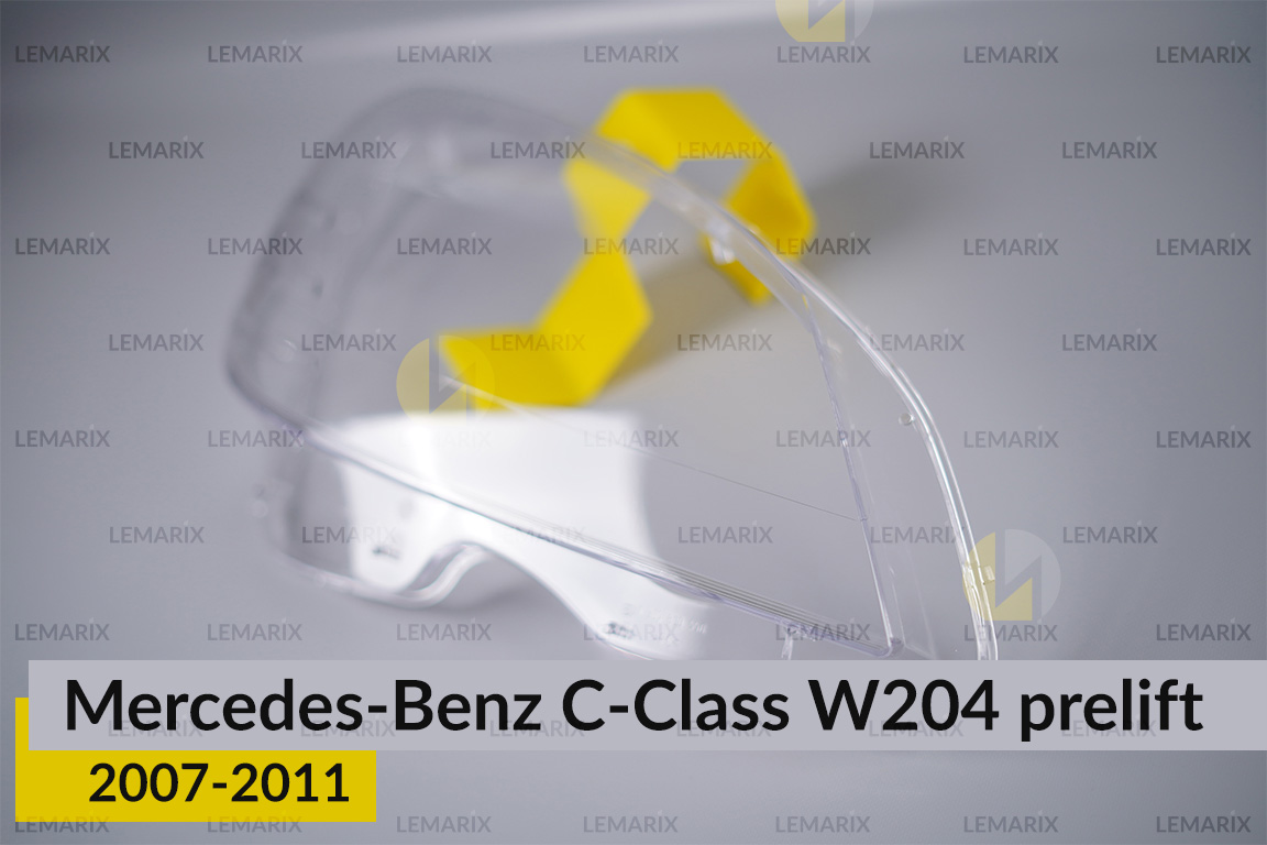 Скло фари Mercedes-Benz C-Class W204 (2007-2011) дорест праве
