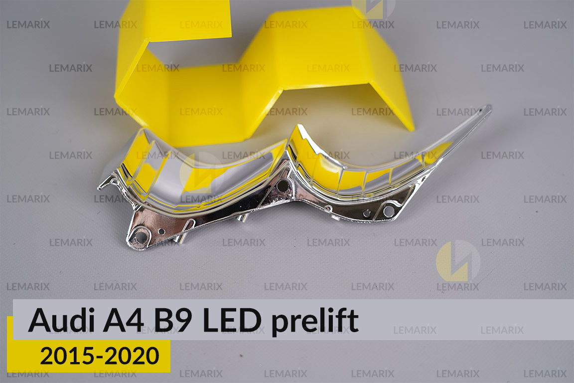Хромований абажур верхній Audi A4 B9 LED (2015-2020) дорест правий