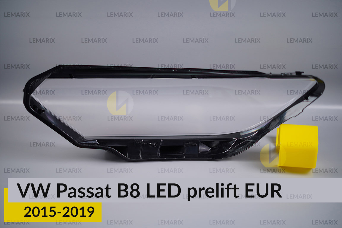 Скло фари VW Volkswagen Passat B8 LED EUR (2015-2019) дорест праве