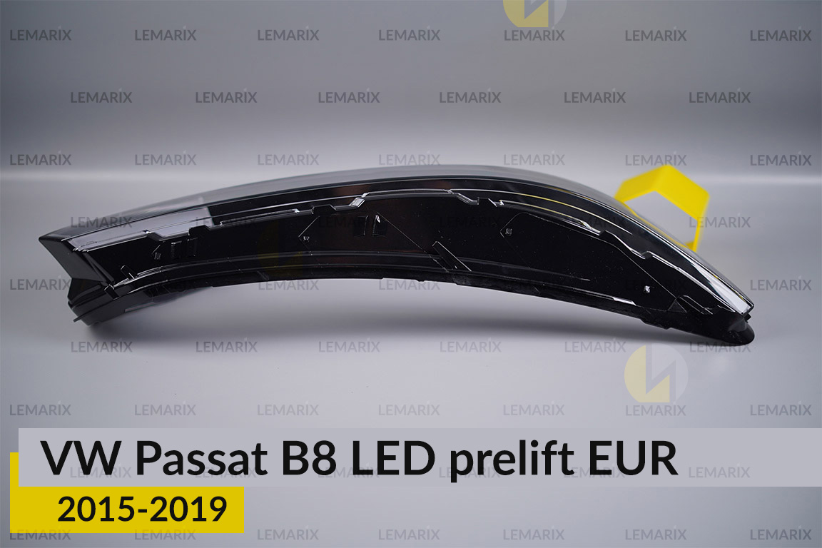 Скло фари VW Volkswagen Passat B8 LED EUR (2015-2019) дорест праве