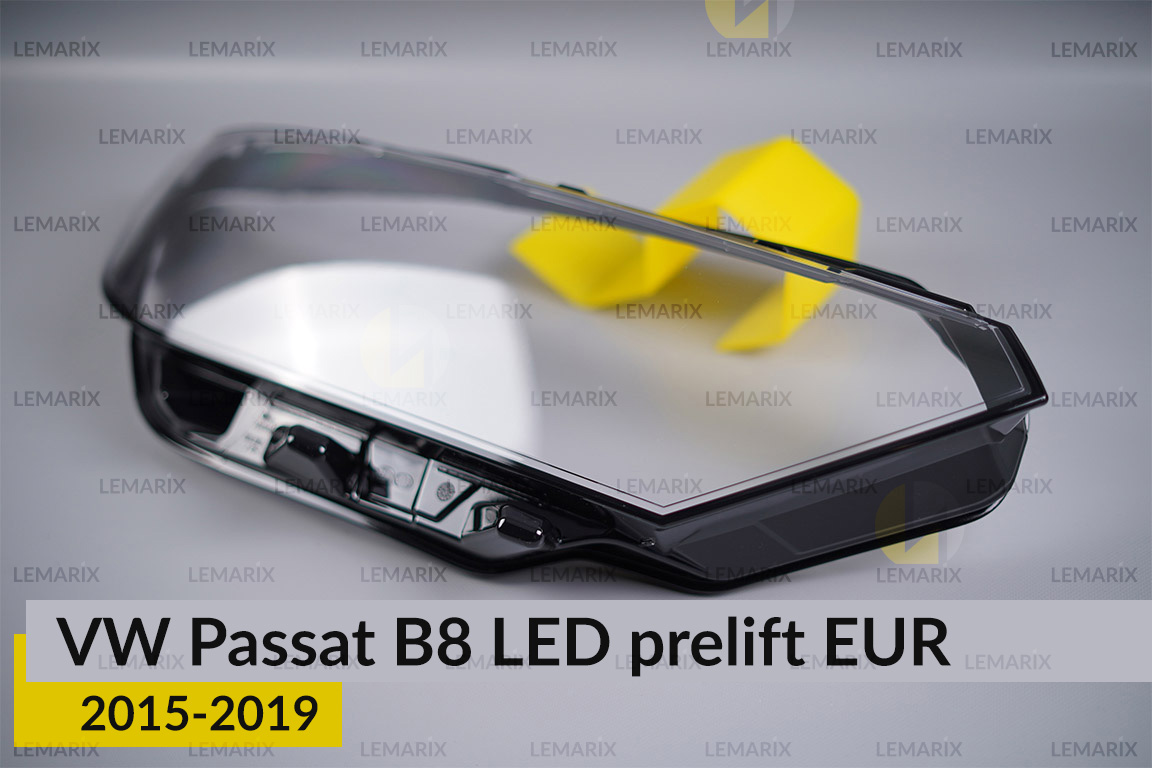 Скло фари VW Volkswagen Passat B8 LED EUR (2015-2019) дорест праве