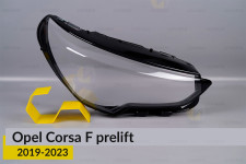 Скло фари Opel Corsa F (2019-2023) дорест праве