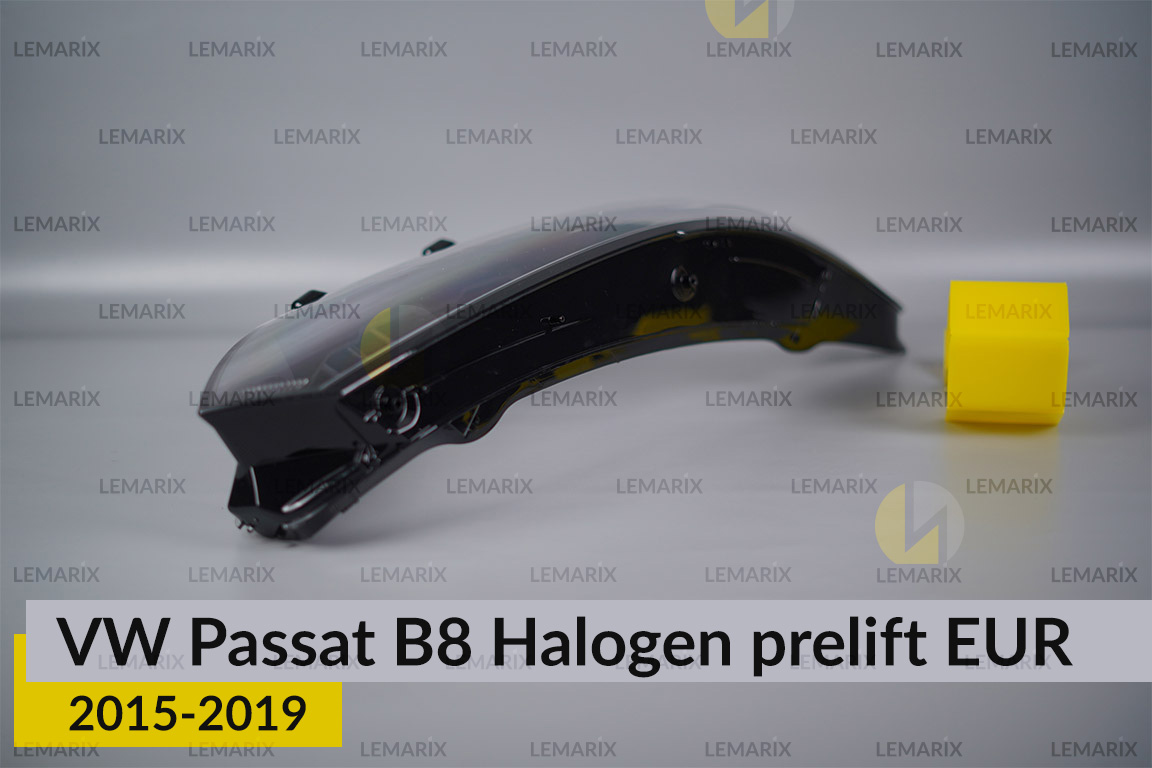 Скло фари VW Volkswagen Passat B8 Halogen EUR (2015-2019) дорест праве