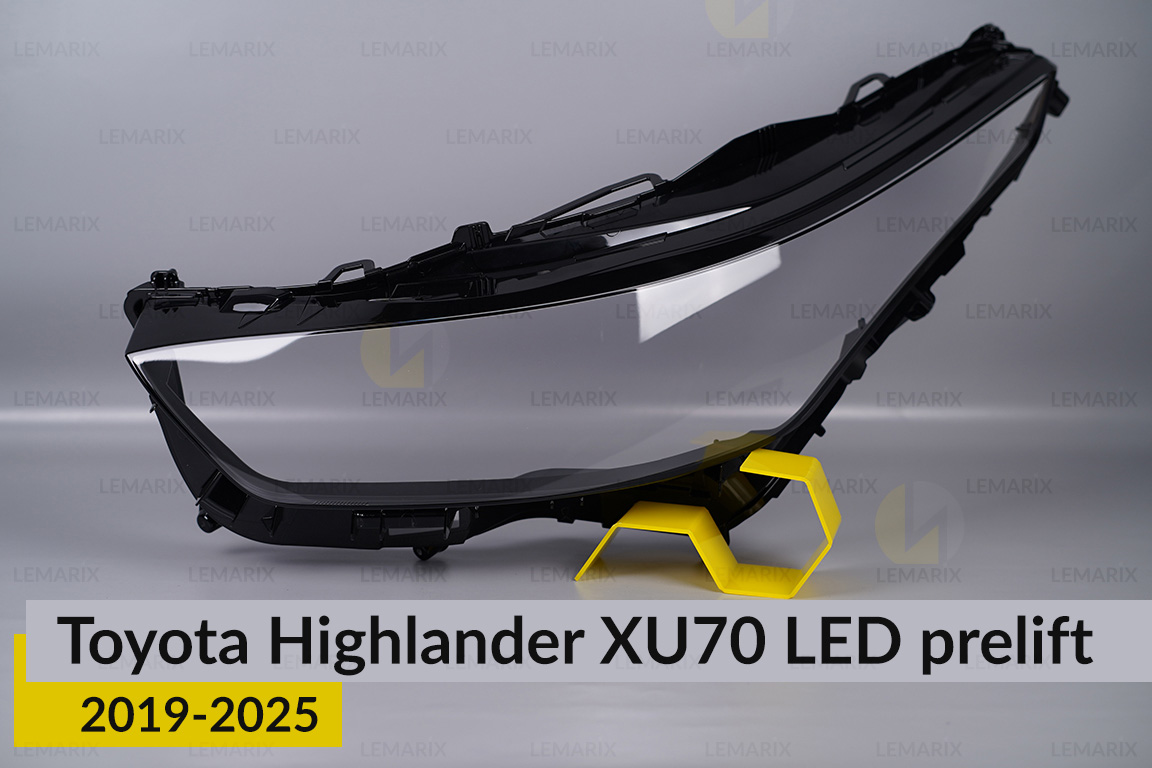 Скло фари Toyota Highlander XU70 LED (2019-2026) дорест ліве