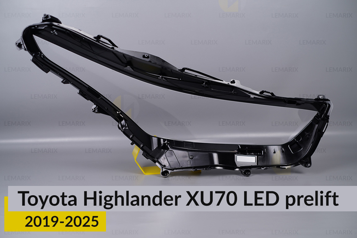 Скло фари Toyota Highlander XU70 LED (2019-2026) дорест ліве