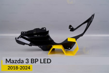 Декоративная маска Mazda 3 BP LED (2018-2026) левая