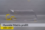 Скло фари Hyundai Matrix (2001-2007) дорест праве