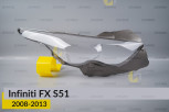 Стекло фары Infiniti FX S51 (2008-2013) правое