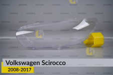 Скло фари VW Volkswagen Scirocco (2008-2017) ліве
