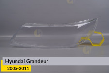 Скло фари Hyundai Grandeur (2005-2011) ліве