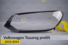 Скло фари VW Volkswagen Touareg (2010-2014) дорест ліве