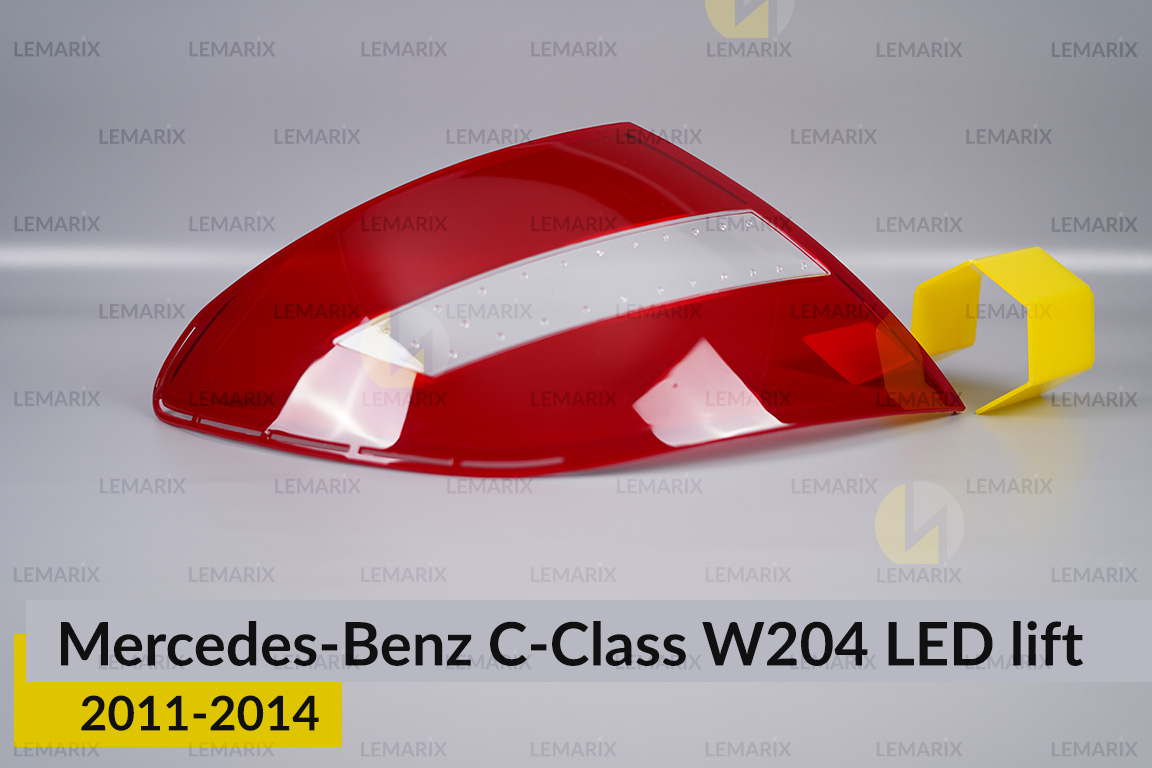 Скло заднього ліхтаря Mercedes-Benz C-Class W204 LED (2011-2014) рест ліве