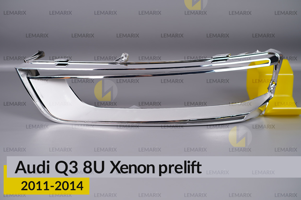 Хромована декоративна маска Audi Q3 8U Xenon (2011-2014) дорест ліва