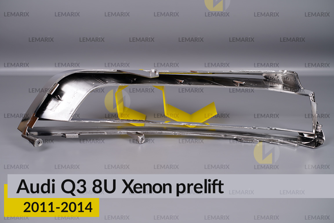 Хромована декоративна маска Audi Q3 8U Xenon (2011-2014) дорест ліва