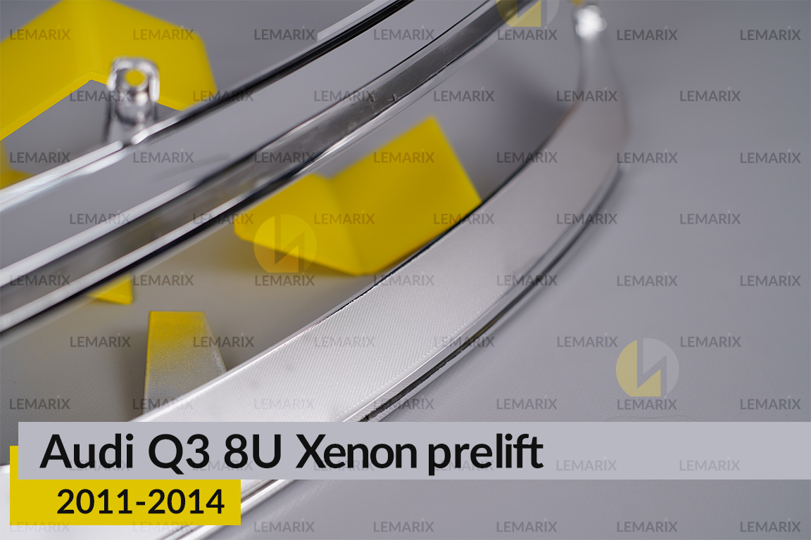 Хромована декоративна маска Audi Q3 8U Xenon (2011-2014) дорест ліва