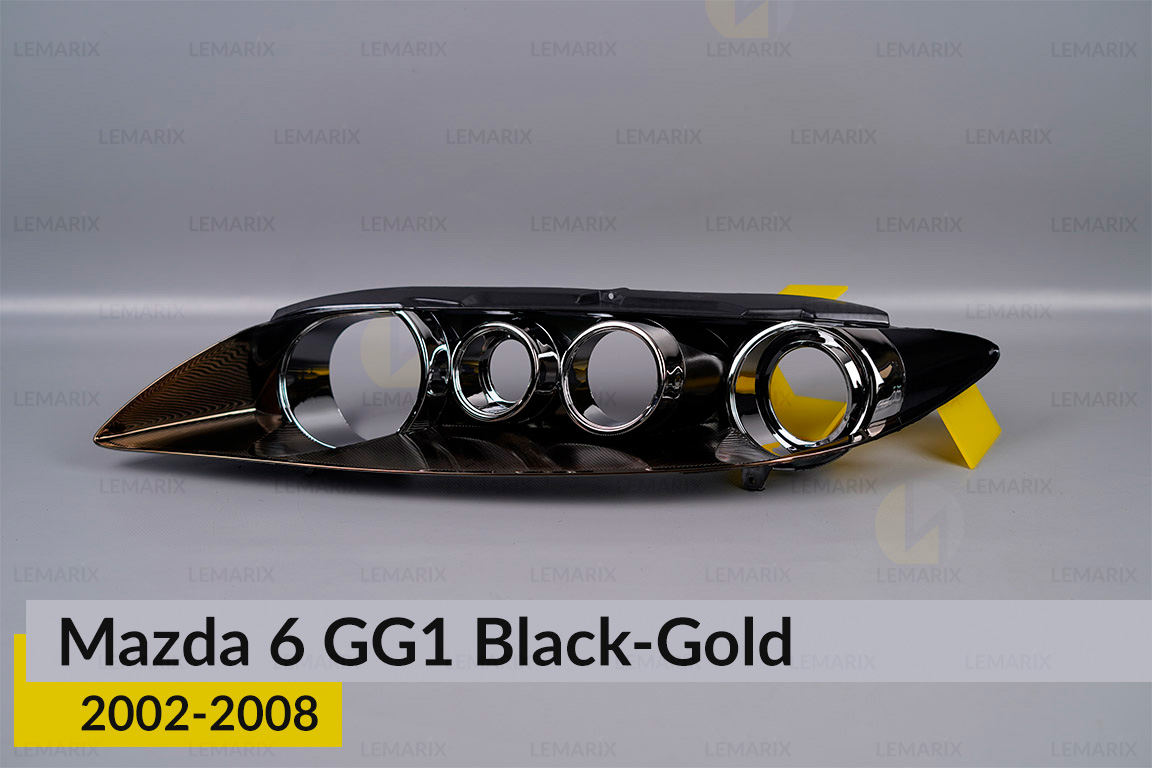 Декоративна маска Mazda 6 GG1 Black-Gold (2002-2008) ліва
