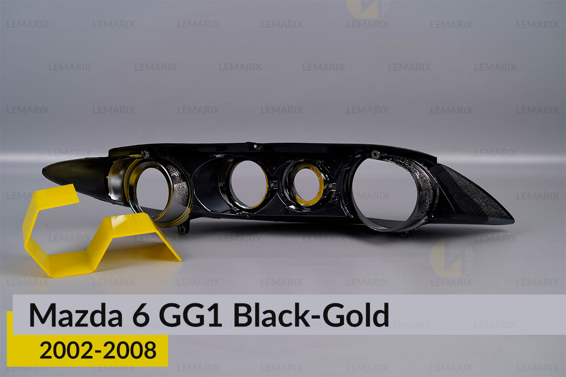 Декоративна маска Mazda 6 GG1 Black-Gold (2002-2008) ліва