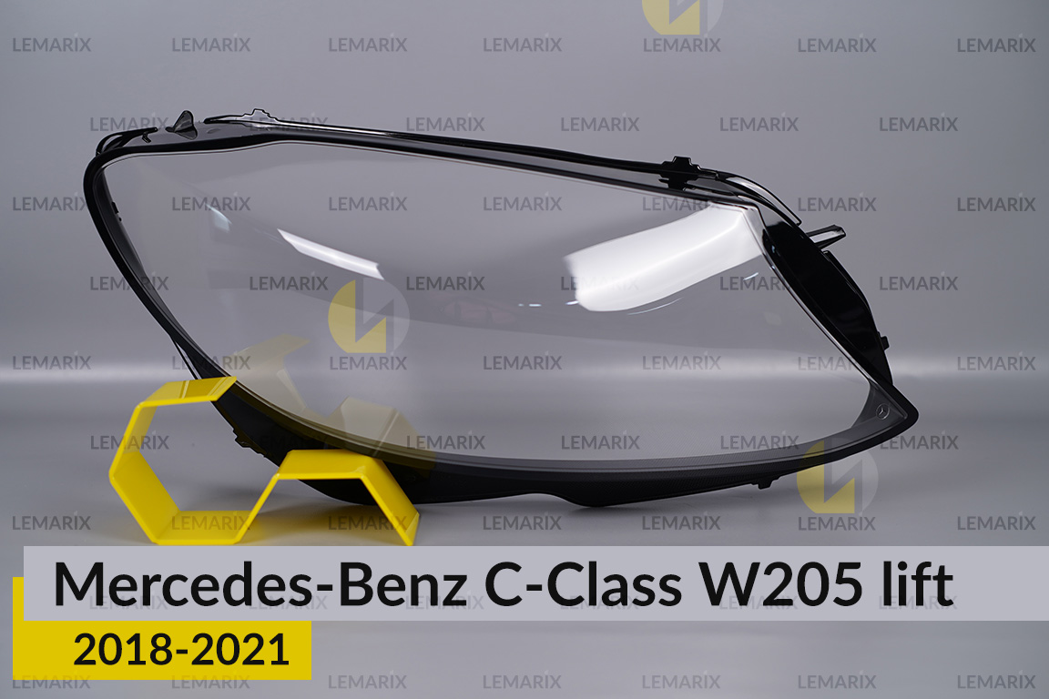 Скло фари Mercedes-Benz C-Class W205 (2018-2021) рест праве