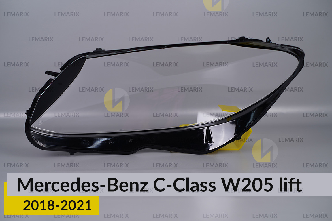 Скло фари Mercedes-Benz C-Class W205 (2018-2021) рест праве