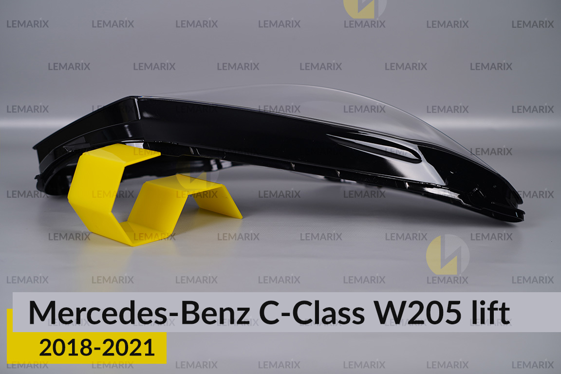 Скло фари Mercedes-Benz C-Class W205 (2018-2021) рест праве