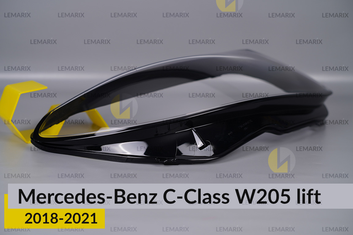 Скло фари Mercedes-Benz C-Class W205 (2018-2021) рест праве