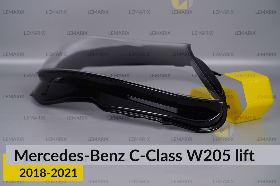 Скло фари Mercedes-Benz C-Class W205 (2018-2021) рест праве