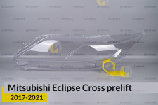 Скло фари Mitsubishi Eclipse Cross (2017-2021) дорест ліве