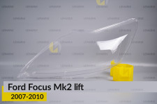 Скло фари Ford Focus Mk2 (2007-2010) рест ліве
