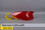 Скло заднього ліхтаря зовнішнє в крилі Seat Leon 4 LED (2020-2024) дорест ліве