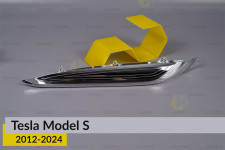 Хромована декоративна маска верхня Tesla Model S (2012-2024) ліва