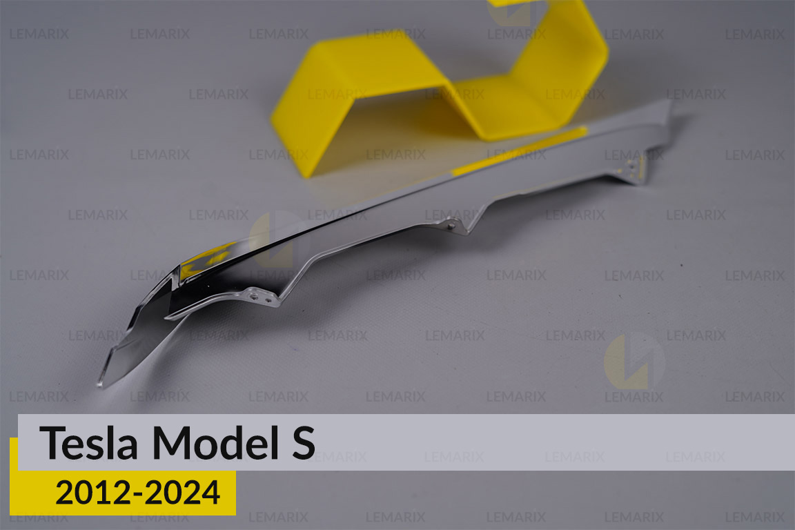 Хромована декоративна маска верхня Tesla Model S (2012-2024) ліва