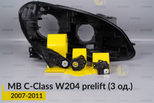Ремкомплект кріплення корпуса фар Mercedes-Benz C-Class W204 (2007-2011) дорест правий – 3 од.