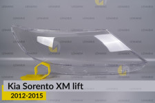Скло фари KIA Sorento XM (2012-2015) рест праве